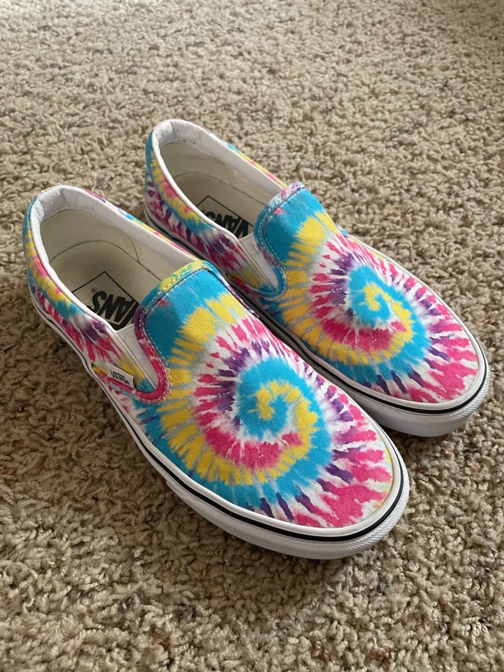 Vans slip on tie dye